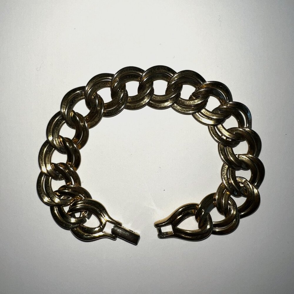 Monet gold tone link bracelet vintage